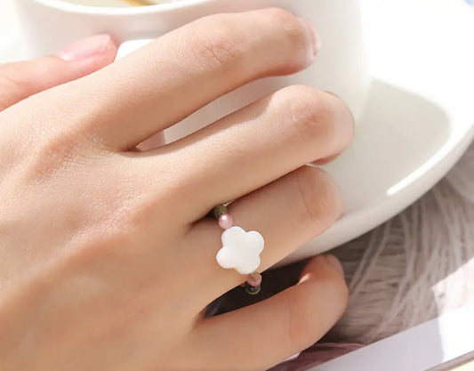 Tourmaline flower ring